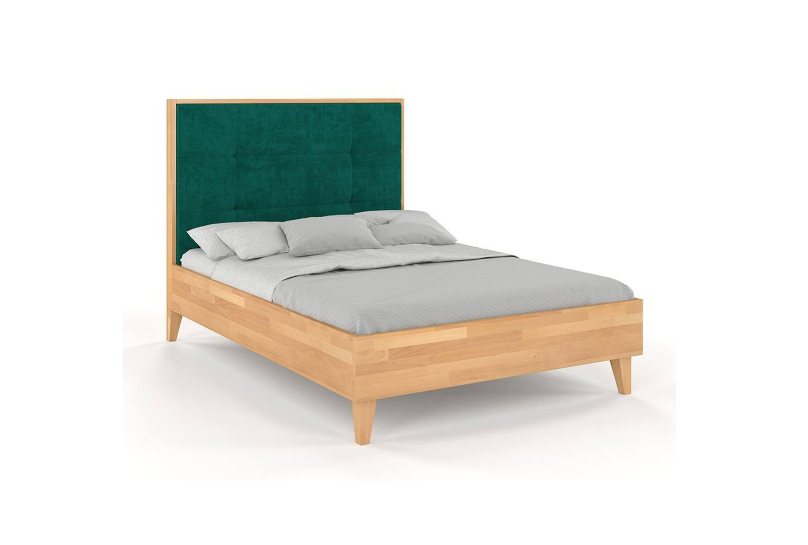 VISBY FRIDA WOODEN BEECH BED WITH A HIGH HEADBOARD 2