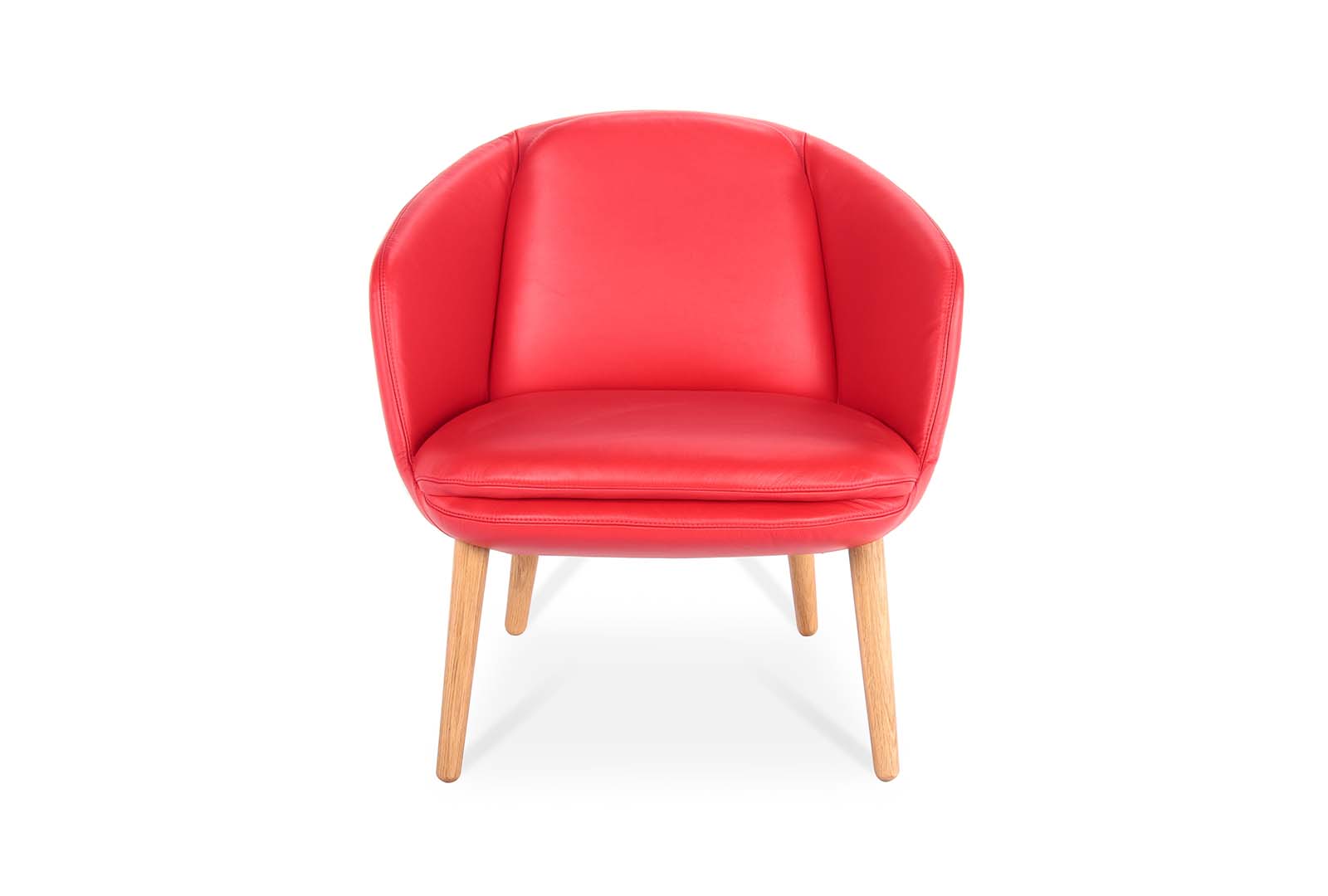 SILO WOOD RED LEATHER CHAIR