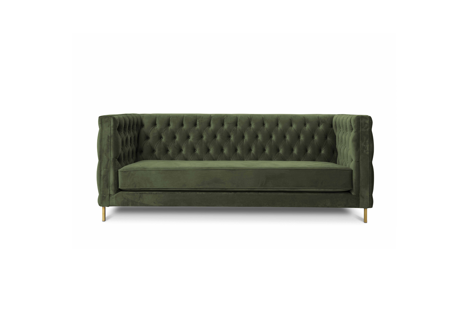 The MELFI 3 bottle green sofa