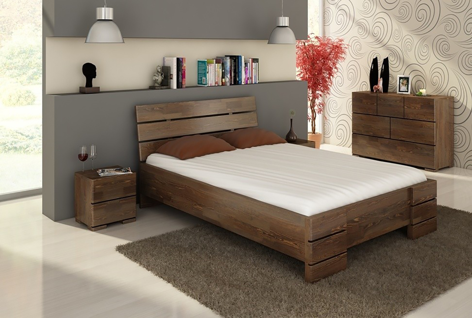 VISBY SANDEMO HIGH AND LONG PINE BED 4
