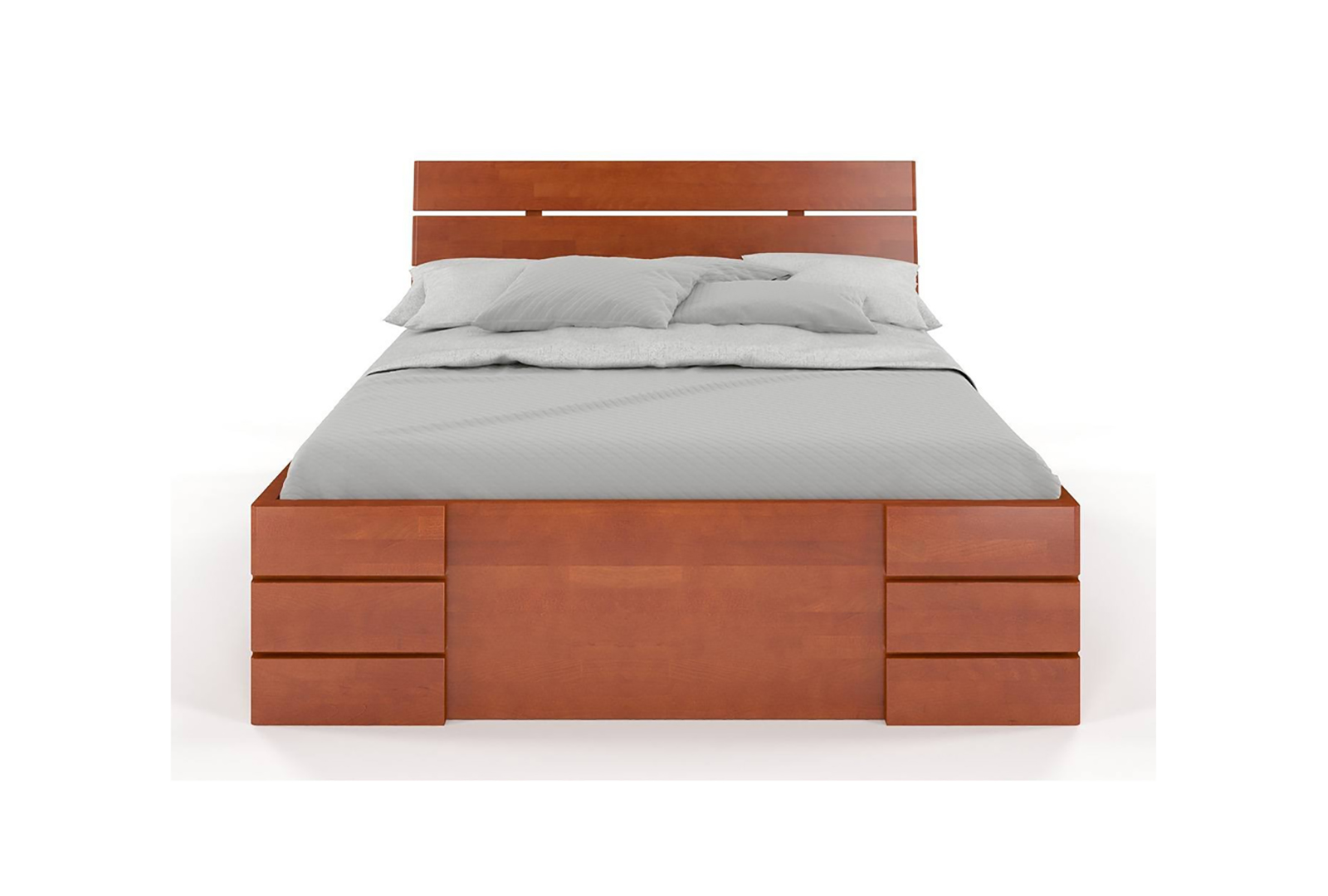 VISBY SANDEMO HIGH DRAWERS BEECH BED WITH DRAWERS 3