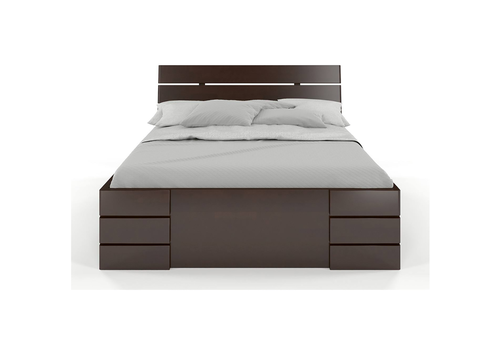 VISBY SANDEMO HIGH DRAWERS BEECH BED WITH DRAWERS 4
