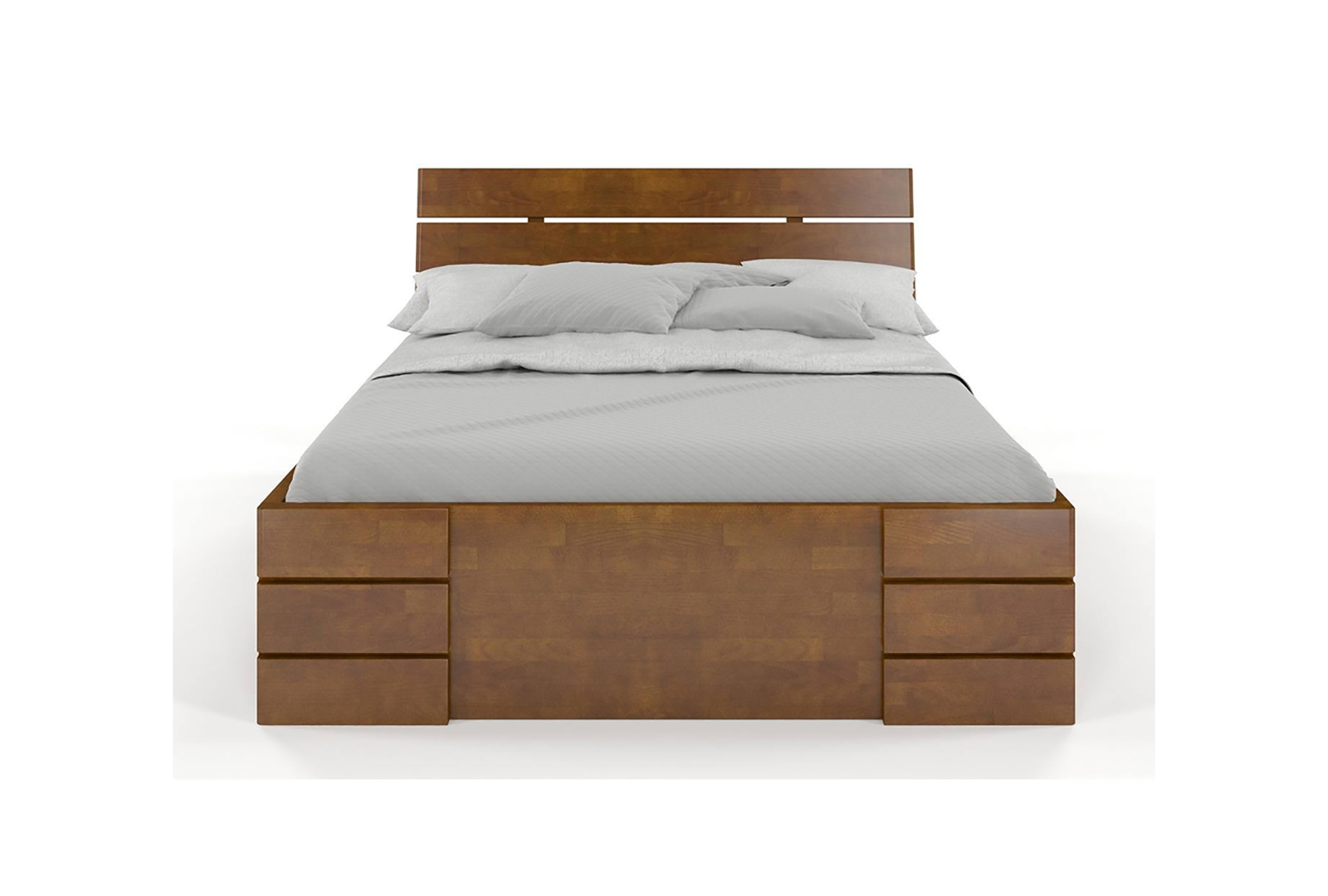 VISBY SANDEMO HIGH DRAWERS BEECH BED WITH DRAWERS 2