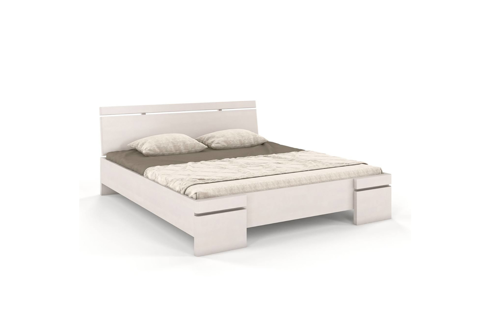 WOODEN BEECH BED WITH A BOX FOR BEDDING SKANDICA SPARTA MAXI AND ST 2