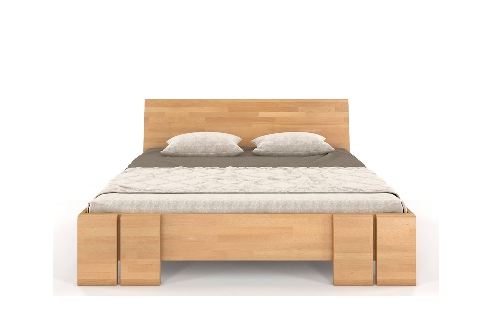 WOODEN BEECH BED WITH A BOX FOR BEDDING SKANDICA VESTRE MAXI AND ST
