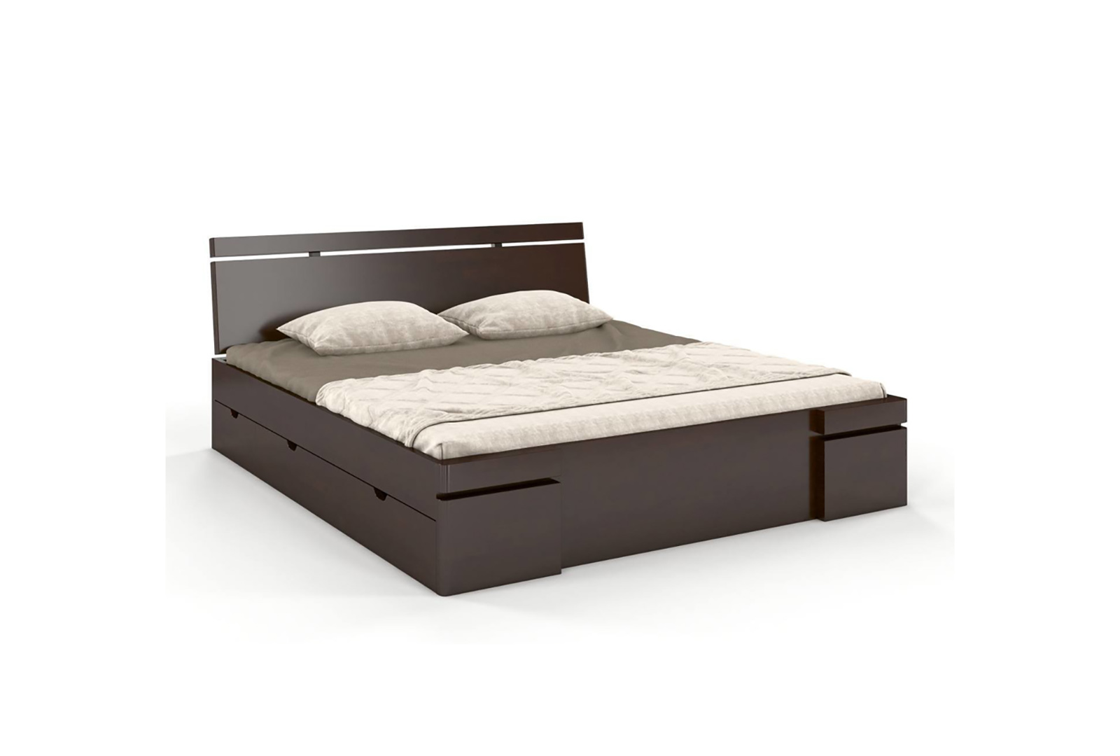 WOODEN BEECH BED WITH DRAWERS SKANDICA SPARTA MAXI AND DR 2