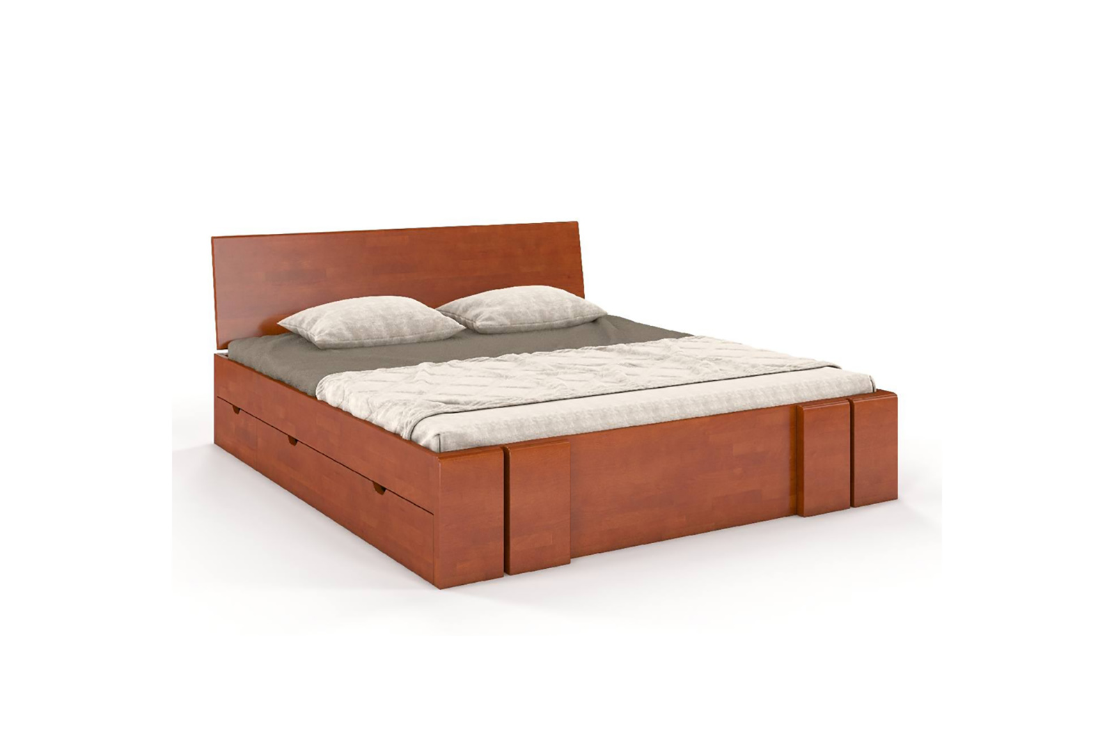 WOODEN BEECH BED WITH DRAWERS SKANDICA VESTRE MAXI AND DR 2