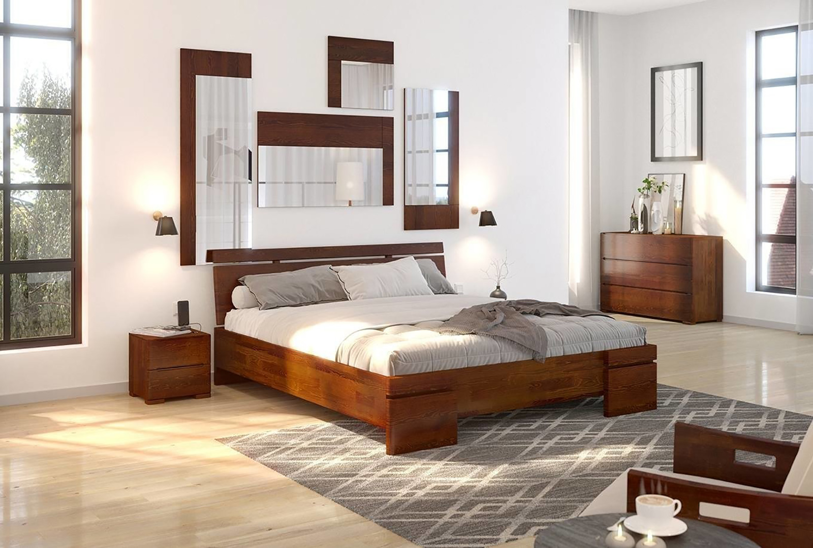 WOODEN PINE BED SKANDICA SPARTA MAXI AND LONG 1