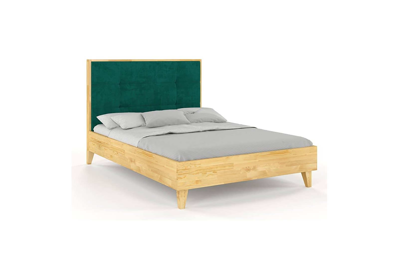 VISBY FRIDA WOODEN PINE BED WITH A HIGH HEADBOARD 2