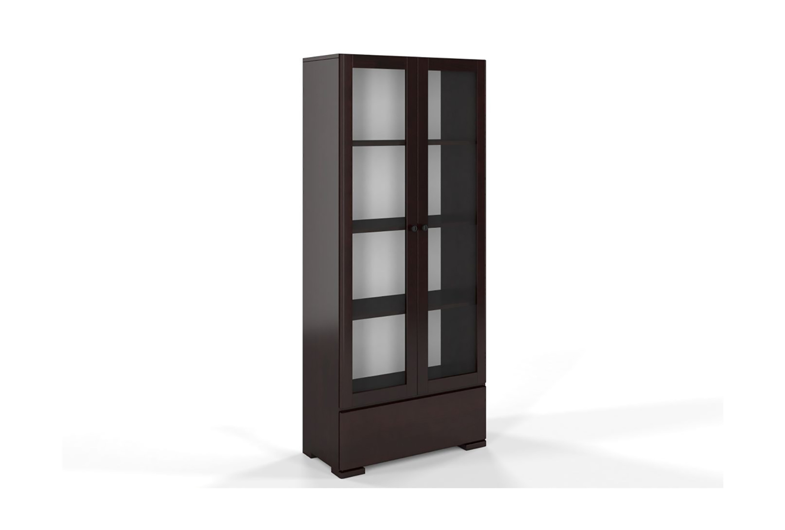 WOODEN PINE DISPLAY CABINET WITH GLASS DOORS VISBY SANDEMO 1S80 2