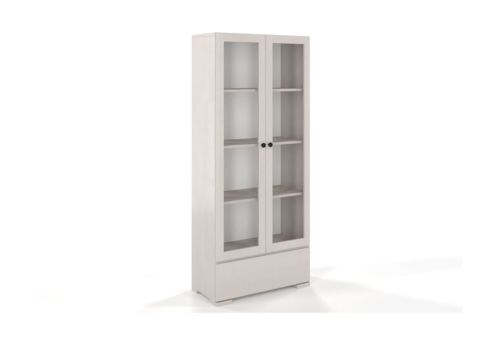 WOODEN PINE DISPLAY CABINET WITH GLASS DOORS VISBY SANDEMO 1S80 4