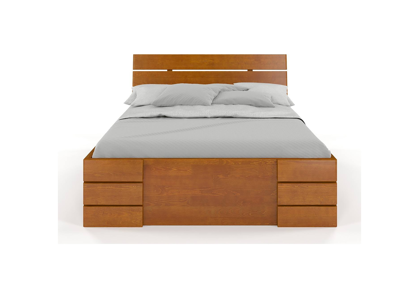 VISBY SANDEMO HIGH DRAWERS PINE BED 3