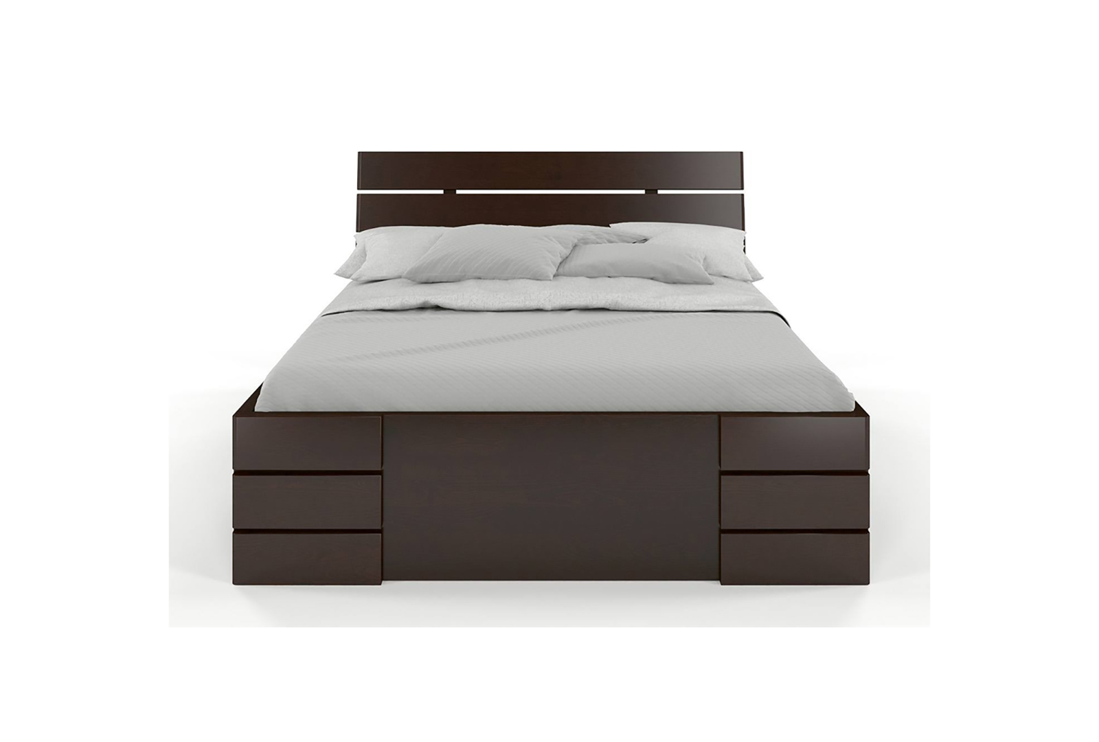 VISBY SANDEMO HIGH DRAWERS PINE BED 4