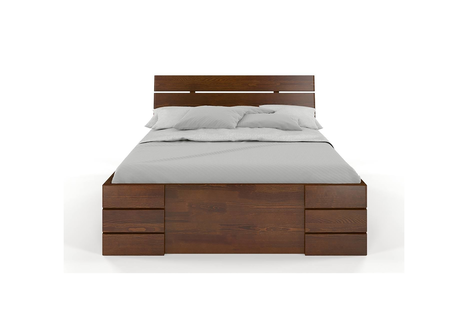 VISBY SANDEMO HIGH DRAWERS PINE BED 2