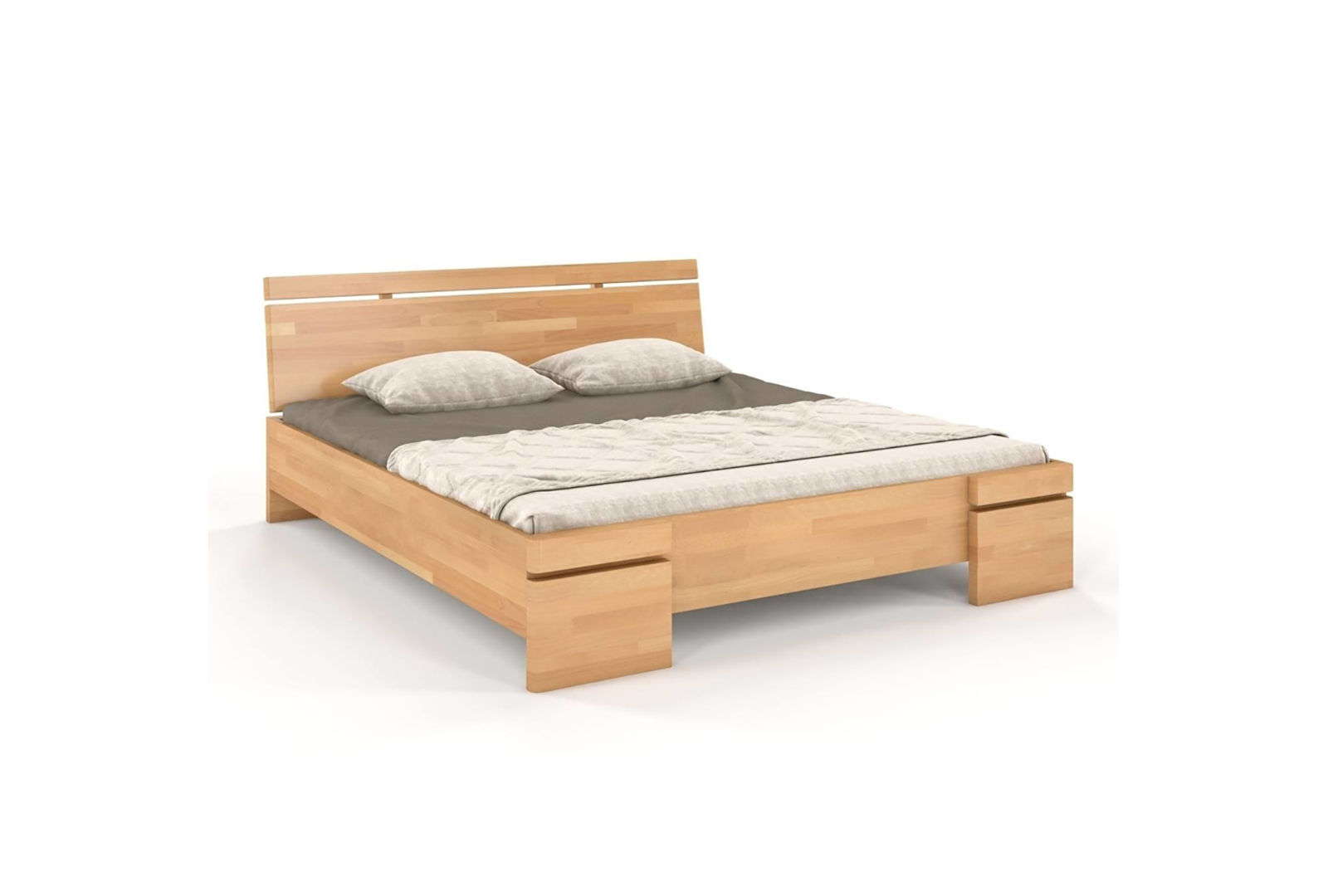 WOODEN BEECH BED WITH A BOX FOR BEDDING SKANDICA SPARTA MAXI AND ST 1